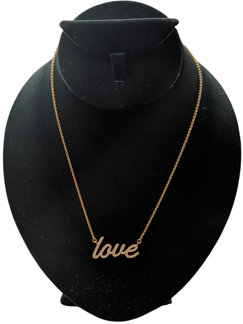 NWOT (#337) Kate Spade New York "Say Yes" Love Pavé Mini Pendant Necklace